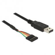 Usb kabel delock ttl 6pin pinheader - a bu / st 1.80m (5 v) (83784)