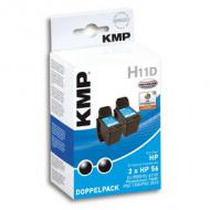 Kmp patrone hp c6656d nr.56 black doppelp. 520 s. h11d refilled (0995,4021)