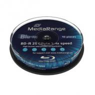 Mediarange bluray 25gb 10pcs bd-r spindel 6x (mr499)