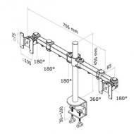 Neomounts tis 10"-27" 2tft 6gelenke schw. max12kg (fpma-d960d)