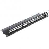 DELOCK Keystone 19Z Patchpanel 24 Port mit Schiene (43277)