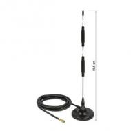 DELOCK GSM Antenna SMA plug 7 dBi fixed omnidirectional mit magnetic base and connection Kabel RG-58, 3 m outdoor schwarz (12432)