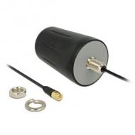 DELOCK LoRa Antenne 868mHz SMA Stecker 0 dBi omnidirektional (RG-174, 3m) zur Dachmontage outdoor schwarz (89533)