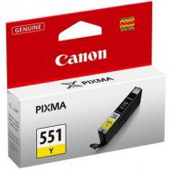 Canon Tinte für Canon Pixma IP7250, gelb Inhalt: 7 ml (CLI-551Y / 6511B001) Pixma IP8750 / IX6850 / MG5450 / MG5550 / MG6350 / MG6350S / MG6450 /  MG7150 / MX725 / MX925