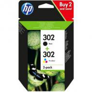 hp Multipack hp 302 für DeskJet 1110, Multipack Kapazität: schwarz ca. 190 Seiten, farbig ca. 165 Seiten Inhalt: schwarz HP 302 (3,5 ml) + farbig HP 302 (je 3 ml) (X4D37AE  /  hp 302)  für: Deskjet Serie: 1110,1112,2130 / AIO,2132 / AIO,2134 / AIO,