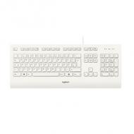 LOGITECH K280e corded Keyboard USB white für Business (DE) (920-008319)