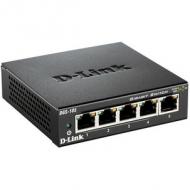 D-LINK D 105 5-Port Layer 2 unmanaged Gigabit Switch 5x 10/100/1000 Mbit/s BaseT Port Plug & Play lüfterlos Metallgehäuse (D 105/E)