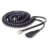 JABRA QD Cord auf RJ10 spiral 0.5-1Meter incl. Mute (8800-01-20)