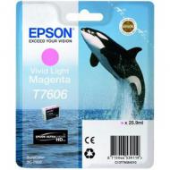 EPSON T7606 Tinte hohe Kapazität vivid magenta clair 25,9ml 2849 Seiten 1er-Pack (C13T76064010)