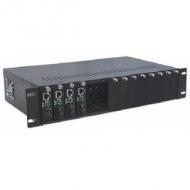 INTELLINET Medienkonvertergehaeuse 14 Slot 48,26 cm 19Zoll-Rackmount 2 HE redundantes Netzteil im Lieferumfang (507356)