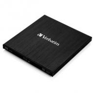 VERBATIM Mobile Blu-Ray ReWriter slim extern USB3.0 schwarz, incl. Software, Mdisc support (43890)