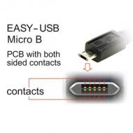 DELOCK Kabel EASY-USB 2.0 Typ-A Stecker EASY-USB 2.0 Typ Micro-B Stecker schwarz 50 cm (83845)