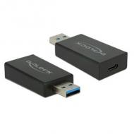 DELOCK Adapter USB 3.0 A Stecker USB Type-C Buchse schwarz (65689)