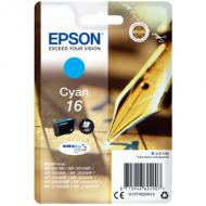 EPSON 16 Tinte cyan Standardkapazität 3.1ml 165 Seiten 1-pack blister ohne Alarm (C13T16224012)