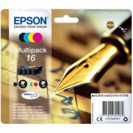 EPSON 16 Tinte schwarz und dreifarbig Standardkapazität 14.7ml 1-pack blister ohne Alarm (C13T16264012)