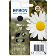 EPSON 18 Tinte schwarz Standardkapazität 5.2ml 175 Seiten 1-pack blister ohne Alarm (C13T18014012)