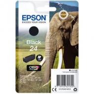 EPSON 24 Tinte schwarz Standardkapazität 5.1ml 240 Seiten 1-pack blister ohne Alarm (C13T24214012)