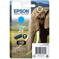 EPSON 24 Tinte cyan Standardkapazität 4.6ml 360 Seiten 1-pack blister ohne Alarm (C13T24224012)