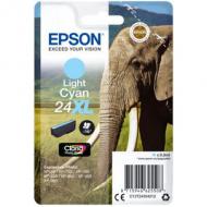 EPSON 24XL Tinte hell cyan hohe Kapazität 9.8ml 740 Seiten 1-pack blister ohne Alarm (C13T24354012)