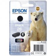 EPSON 26 Tinte schwarz Standardkapazität 6.2ml 220 Seiten 1-pack blister ohne Alarm (C13T26014012)