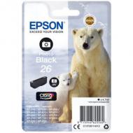 EPSON 26 Tinte foto schwarz Standardkapazität 4.7ml 200 Fotos 1-pack blister ohne Alarm (C13T26114012)