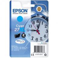 EPSON 27XL Tinte cyan hohe Kapazität 10.4ml 1.100 Seiten 1-pack blister ohne Alarm - DURABrite ultra Tinte (C13T27124012)