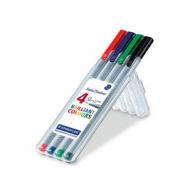 Fineliner triplus BRILLIANT COLOURS, 4er Etui
