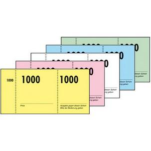 Nummernblock 1 - 100, farbig sortiert GN 110