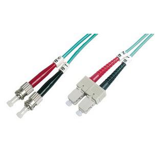 LWL Patchkabel, OM3, 2 x ST Stecker - SC-Duplex Stecker DK-2512-01/3