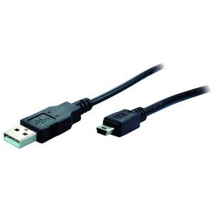 USB 2.0 Mini Anschlusskabel, USB-A Stecker - 5 Pol Mini USB-B Stecker BS77161