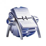 TELINDEX® flip Adresskartei, metallic-silber / blau