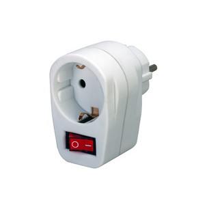 Adapterstecker, mit Schalter - 1x Schutzkontakt 1508070