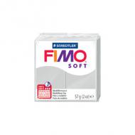 FIMO SOFT Modelliermasse, ofenhärtend, schwarz, 57 g öfenhärtend in 30 Minuten bei 110 Grad, weich und soft, sofort modellierfähig, leicht zu mischen alblock in 8 Portionen unterteilt, Maße: (B)55 x (T)15 x (H)55 mm (8020-9)