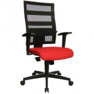 Bürodrehstuhl "X-Pander", rot mit optionaler Armlehne Typ T2