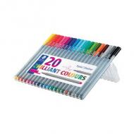 Fineliner triplus BRILLIANT COLOURS, 20er Etui