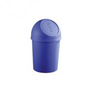 Abfalleimer mit Push-Einwurfklappe, blau