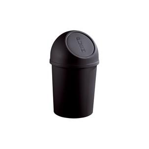 Abfalleimer mit Push-Einwurfklappe, schwarz H2401095