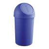 Abfalleimer mit Push-Einwurfklappe, blau