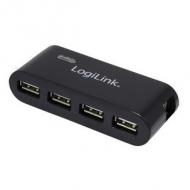 USB 2.0 Hub mit Netzteil, schwarz