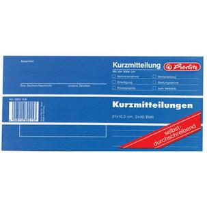 Symbolbild: Formularbuch - Kurzmitteilung 300010526