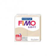 FIMO SOFT Modelliermasse, ofenhärtend, sahara, 57 g öfenhärtend in 30 Minuten bei 110 Grad, weich und soft, sofort modellierfähig, leicht zu mischen alblock in 8 Portionen unterteilt, Maße: (B)55 x (T)15 x (H)55 mm (8020-70)