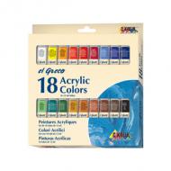 Acrylfarbe el Greco, 18er-Set
