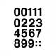 (4) Zahlen-Sticker, 25 mm 4136