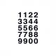 (4) Zahlen-Sticker, 25 mm 4136