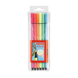 Fasermaler Pen 68, 6er Kunstoff-Etui (Neonfarben) EO6806/PL