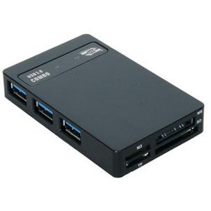 USB 3.0 Card Reader und Hub, 3 Port EX-1635