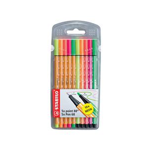 Fineliner point 88® und Fasermaler Pen 68, 10er Etui 8868/10-1