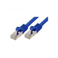 Patchkabel Kat. 6A mit Kat. 7 Rohkabel, blau