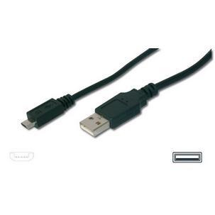 USB 2.0 Anschlusskabel, USB-A Stecker - Micro USB-B Stecker DK-300110-018-S