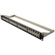 19" Modular Patch Panel Kat. 6A, schwarz